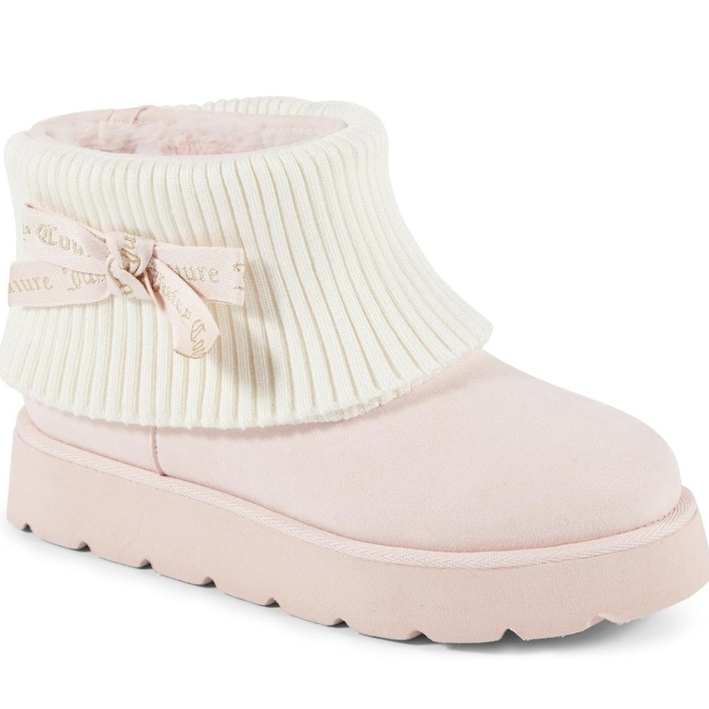 Juicy Couture Cozy Ankle Booties BLUSH PINK